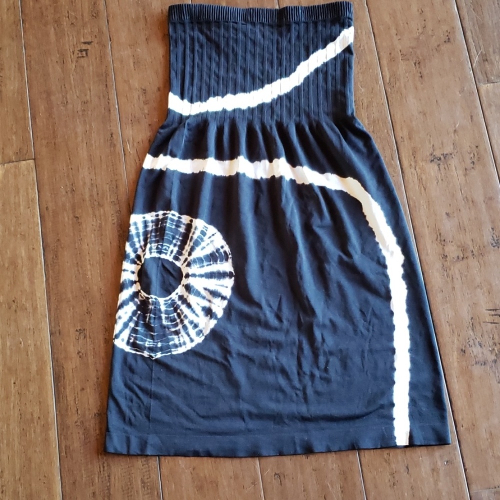 Strapless Black & White Sundress